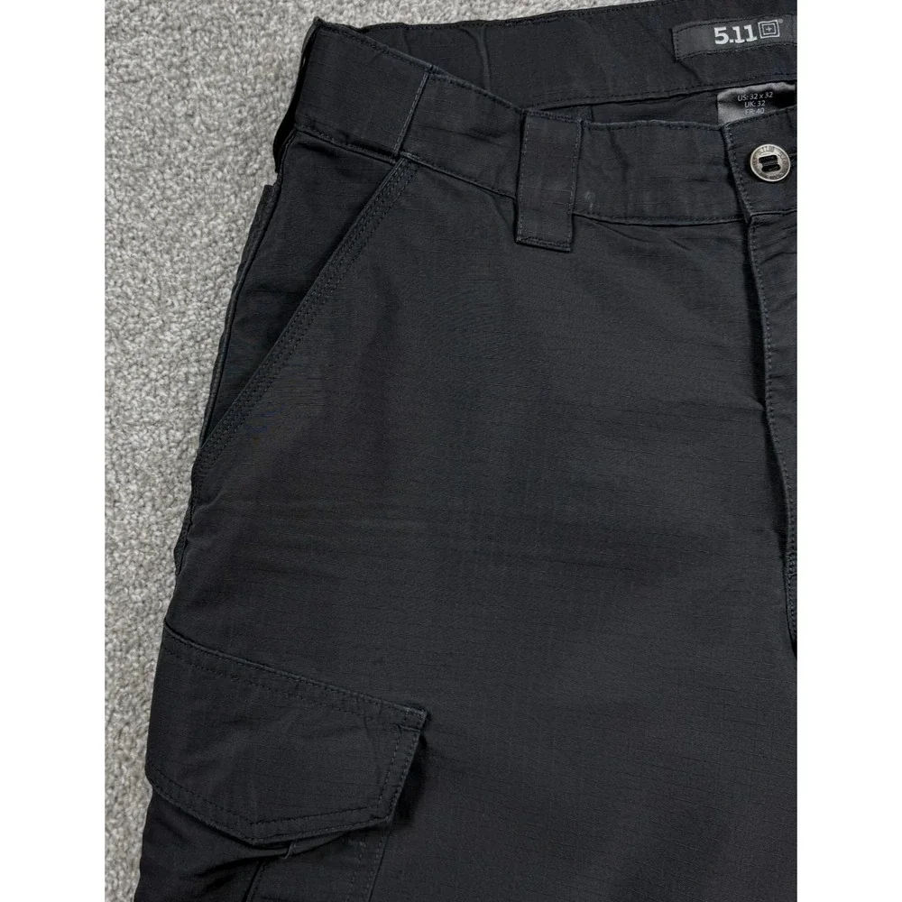 5.11 Tactical Cargo Pants Mens 32x32 Black Ripstop Utility Work Hiking Outdoor